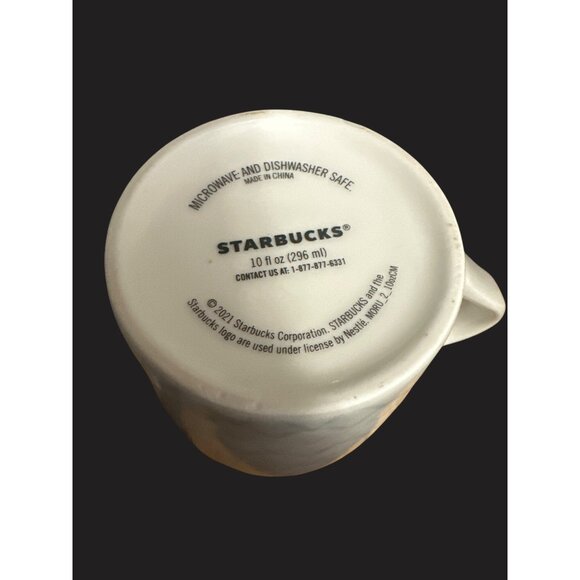 Starbucks 10 Fl Oz Ceramic Mug With Scallop Pattern & Logo 2020 - Picture 4 of 5
